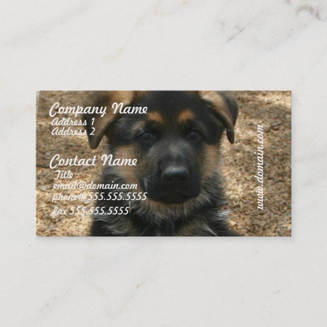 Shepherd Puppy Business Cards (Front)