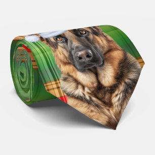 Shepherd Red and Green Plaid Holiday Christmas Neck Tie