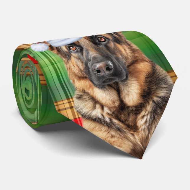 Shepherd Red and Green Plaid Holiday Christmas  Neck Tie (Rolled)