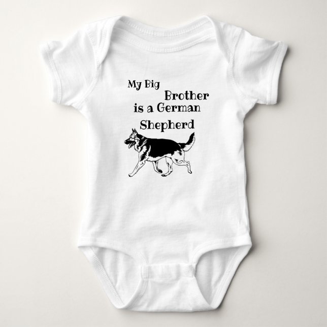 Shepherd Sibling Baby Bodysuit (Front)