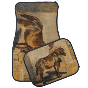 Shepherd With a Horse (Equine) Car Floor Mat