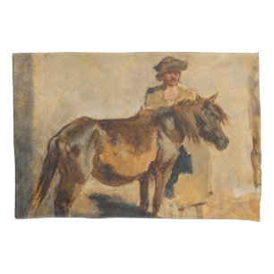 Shepherd With a Horse (Equine) Pillow Case