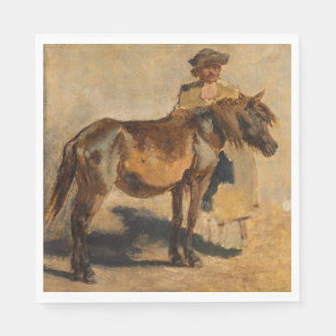 Shepherd With a Horse (Farm Animal) Napkins