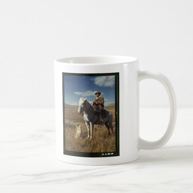 Shepherd with his horse and dog on Gravelly Range Coffee Mug (Right)