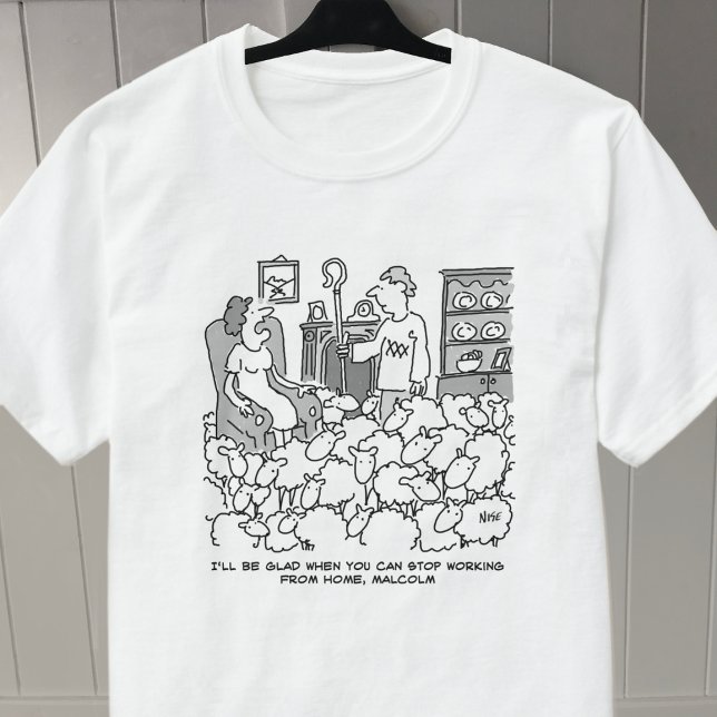 Shepherd Working from Home with his Sheep T-Shirt (Creator Uploaded)
