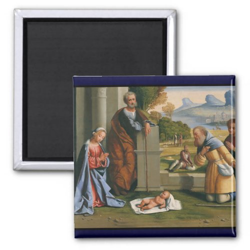 Shepherd Worshiping Baby Jesus Magnet