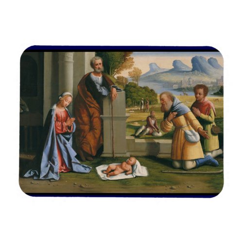 Shepherd Worshiping Baby Jesus Magnet