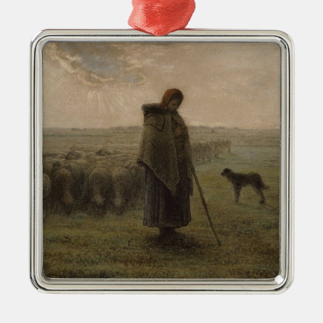 Shepherdess and Her Flock | 1862-63 Metal Ornament (Front)