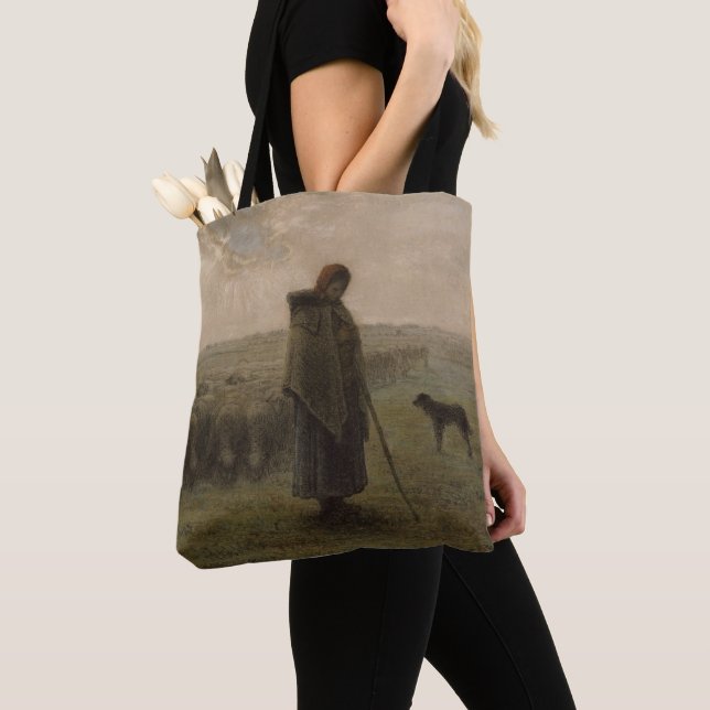 Shepherdess and Her Flock | 1862-63 Tote Bag (Close Up)