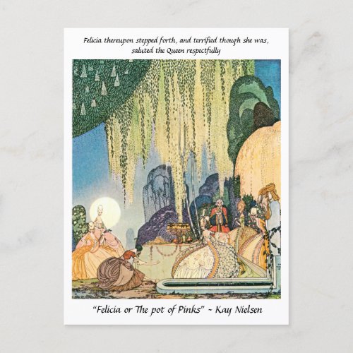 Shepherdess meeting the Queen Kay Nielsen Postcard