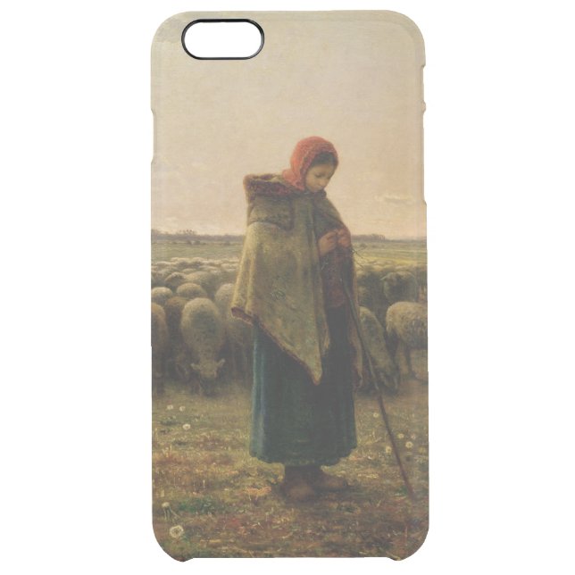 Shepherdess with her Flock, 1863 Uncommon iPhone Case (Back)