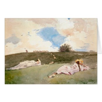 Shepherdesses Resting - Art Card (with Message) by OllysDoodads at Zazzle