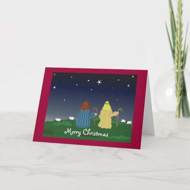 Shepherds Abiding in the Fields Holiday Card (Front)