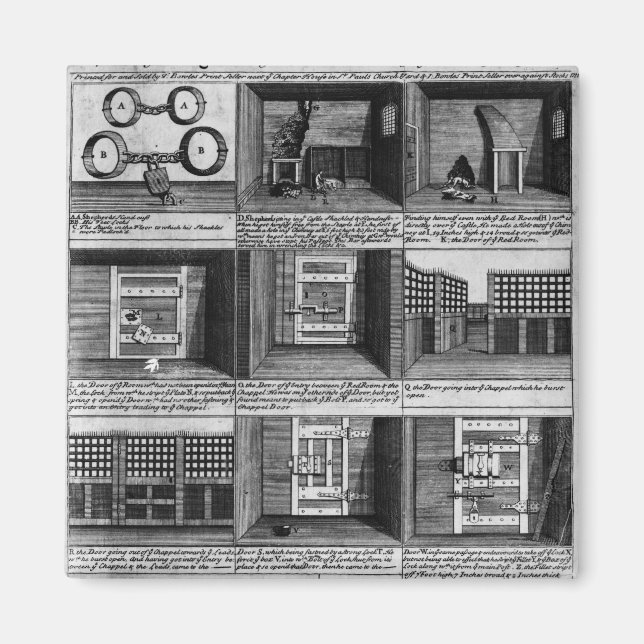 Shepherd's escape form Newgate Prison Magnet (Front)