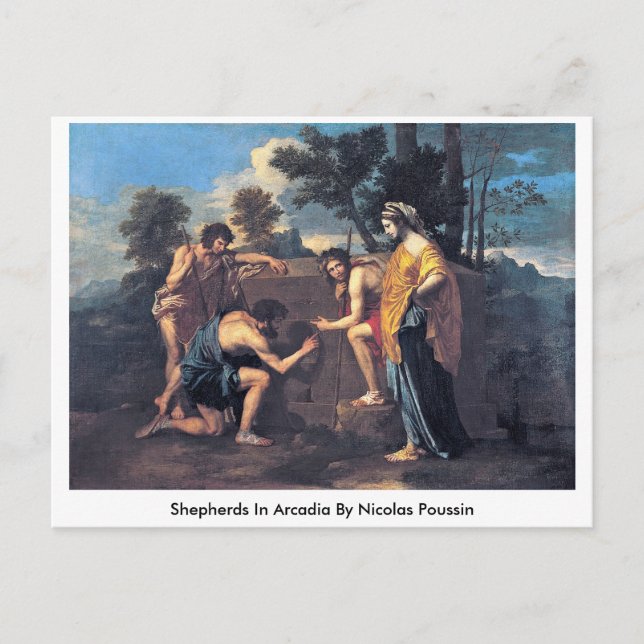 Shepherds In Arcadia By Nicolas Poussin Postcard (Front)