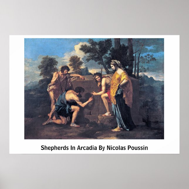 Shepherds In Arcadia By Nicolas Poussin Poster (Front)