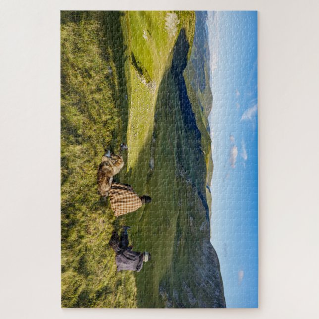 shepherds in the Romanian Carpathians Jigsaw Puzzle (Vertical)