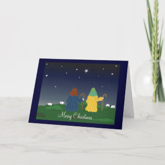 Shepherds Watching Over Their Flocks Holiday Card