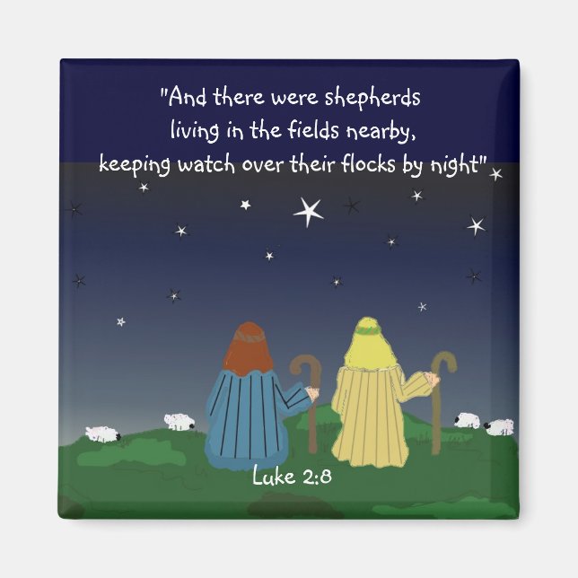 Shepherds Watching Their Flocks Magnet (Front)