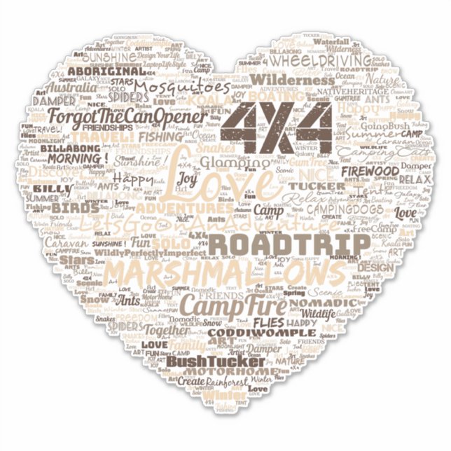 Shepos Love Heart Word Art  . Sticker (Front)