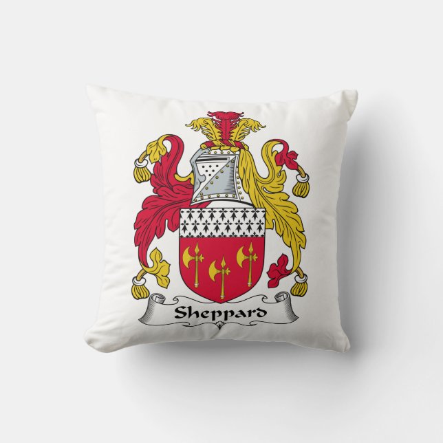 Sheppard Family Crest Throw Pillow (Front)