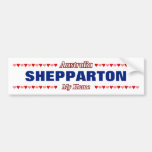 [ Thumbnail: Shepparton - My Home - Australia; Hearts Bumper Sticker ]