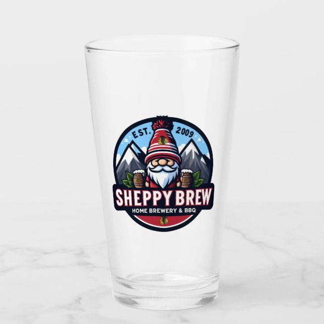 SheppyBrew Logo Beer Glass (Front)