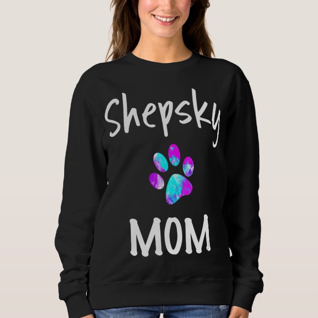 Shepsky Mom German Shepherd Husky Mix Dog Owner Sweatshirt (Front)