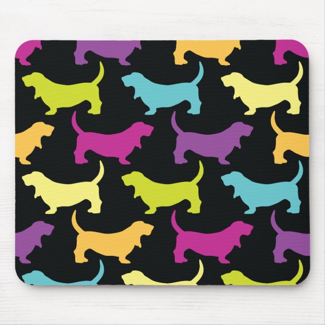 Sherbert Bassets Mouse Pad (Front)