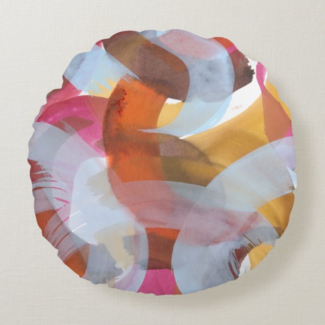 Sherbert I Round Pillow (Front)