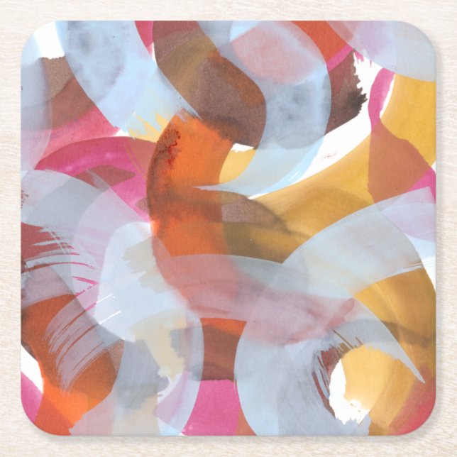 Sherbert I Square Paper Coaster (Front)