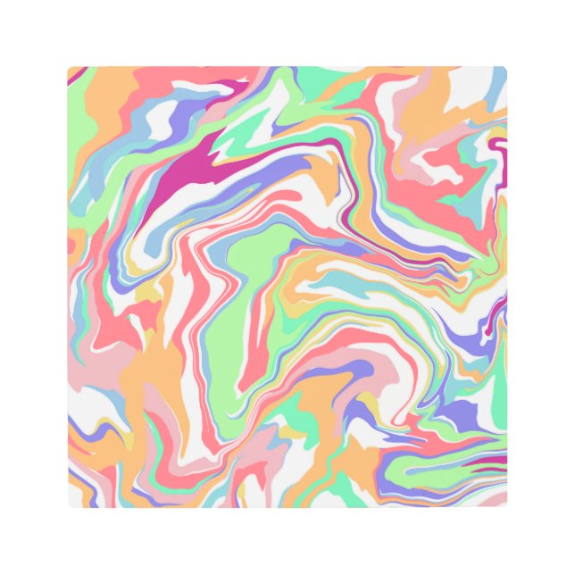 Sherbert Swirls    Metal Print (Front)