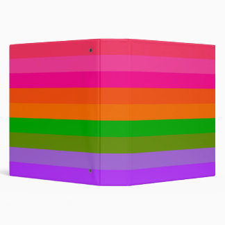 Sherbet Citrus Stripes 3 Ring Binder