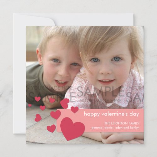 Sherbet Hearts Confetti :: Photo Greeting Announcement