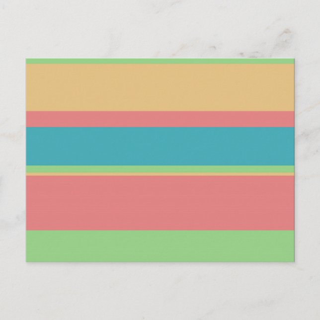 Sherbet Ice Cream Stripes Postcard (Front)