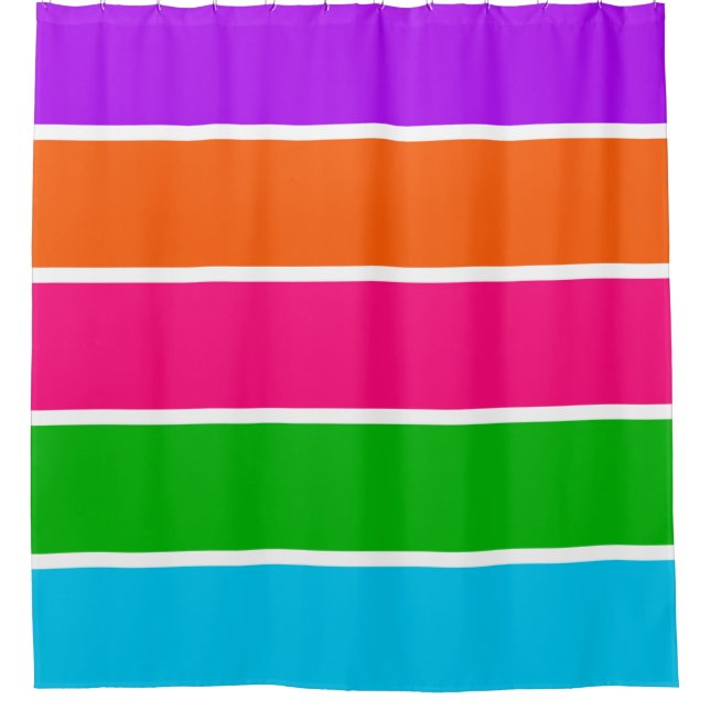 Sherbet Stripes Shower Curtain (Front)