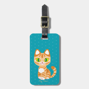 Sherbet the Orange Tabby Cat Luggage Tag