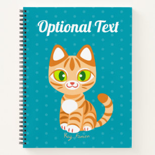 Cat & Girl Notebook A6 kawaii cartoon kitty Paris pocket memo mini note jotter 
