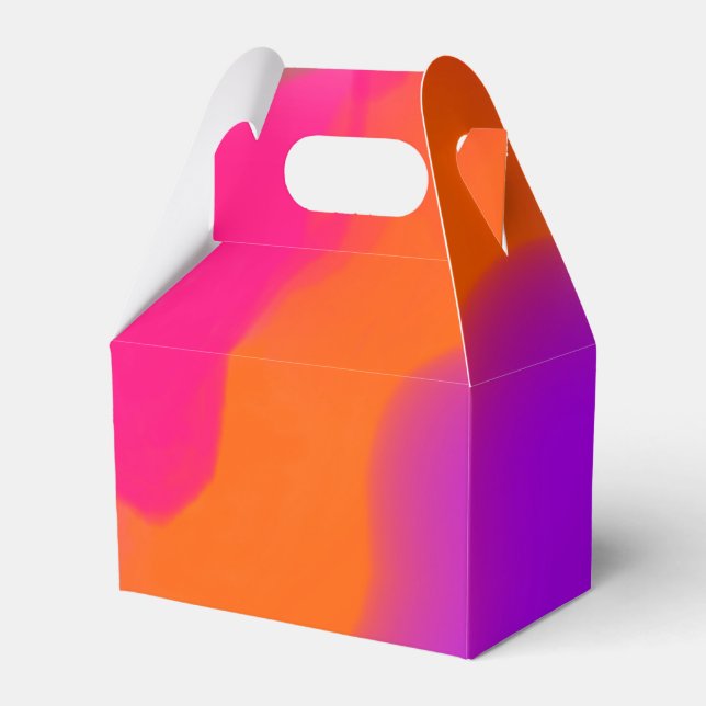 Sherbet Watercolors Favor Boxes (Front Side)