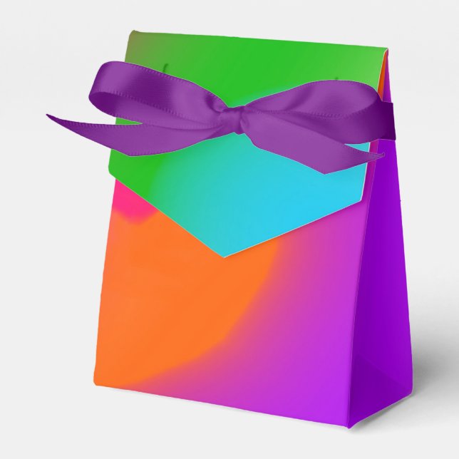 Sherbet Watercolors Favor Boxes (Front Side)