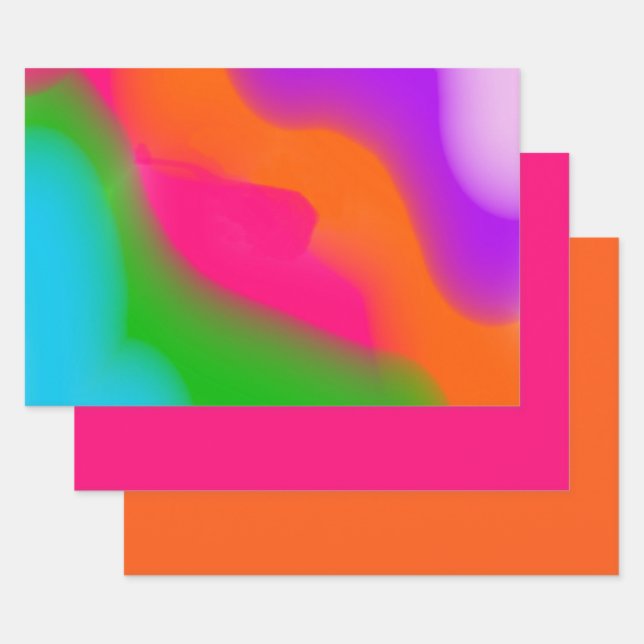 Sherbet Watercolors  Wrapping Paper Sheets (Set)