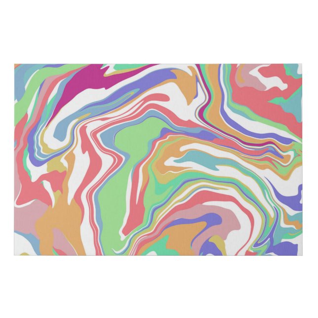 Sherbett Swirls Faux Canvas Print (Front)