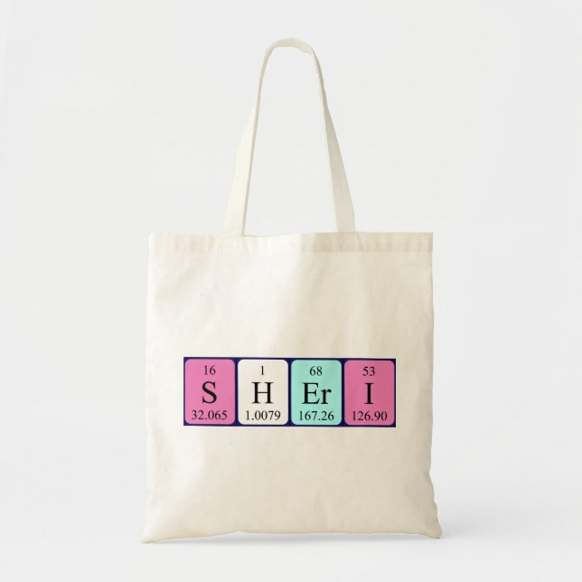 Sheri periodic table name tote bag (Front)