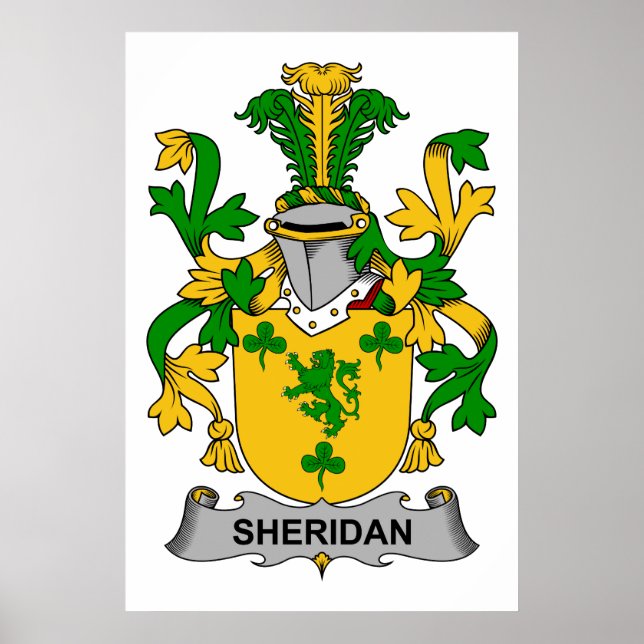 Sheridan Family Crest Poster (Front)
