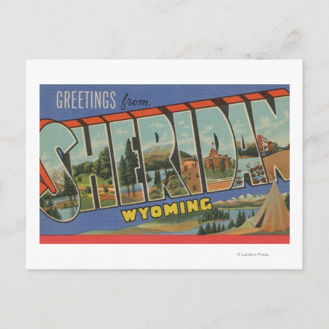 Sheridan, Wyoming - Large Letter Scenes Postcard (Front)