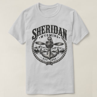 Sheridan Wyoming Vintage Boat Anchor Outdoors T-Shirt