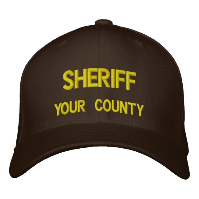 SHERIFF (ADD YOUR COUNTY) EMBROIDERED BASEBALL HAT (Front)