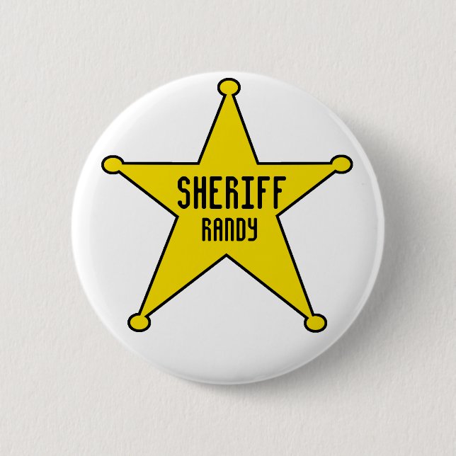 Sheriff Badge add name Button (Front)