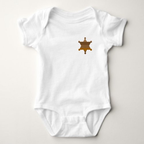 sheriff badge baby bodysuit