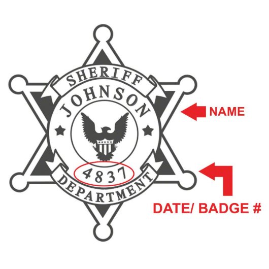 Sheriff Badge Box Set w/ Decanter & Whiskey Glasse (Design)